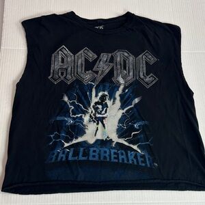 AC/DC Vintage “Ballbreaker” sleeveless graphic t-shirt U.S Tour 1996 Preowned‎